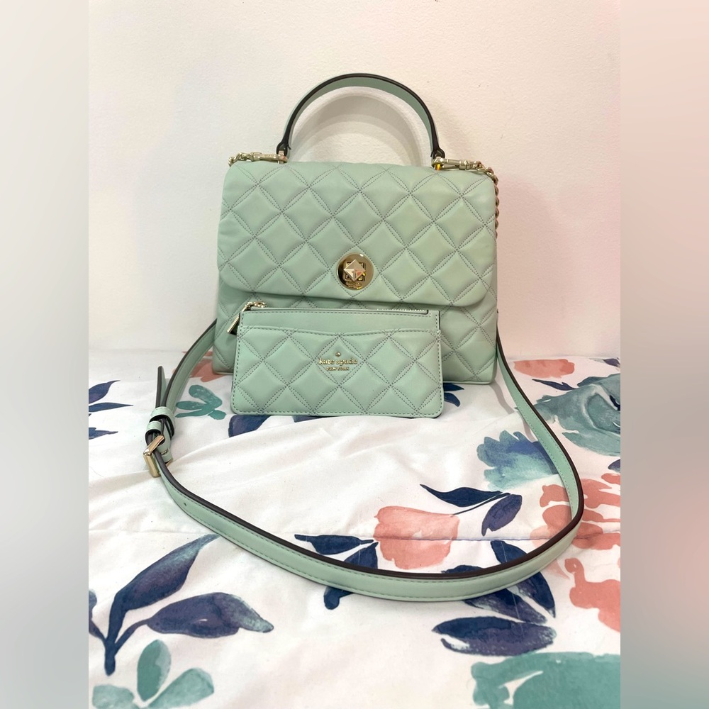 Kate Spade Quilted Top Handle Natalia Shoulder Bag and wallet